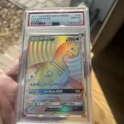 FULL ART FA LAPRAS GX PSA 10 2017 POKEMON SUN & MOON #151/149 SECRET RARE 020 - Image 1