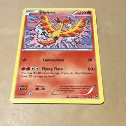 Pokemon Moltres Fates Collide 9/124 Rare Regular Basic 120 HP English - Image 2