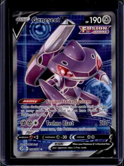 2021 Pokemon SWSH Fusion Strike Genesect V #254/264 - Image 1