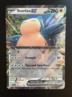 Snorlax EX 076/131 Prismatic Evolutions Ultra Rare Pokemon 2025 NM - Image 1