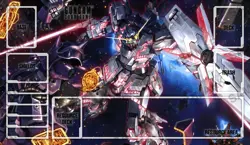 GUNDAM GD Card Game UNICORN Playmat Mat Desk Mat Zones Stitched Edges - Image 1