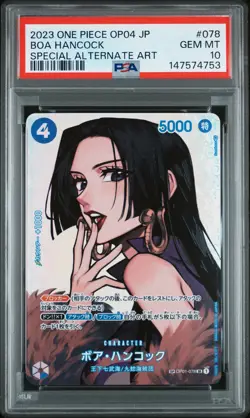 2023 ONE PIECE JPN OP04-KINGDOMS OF INTRIGUE #078 BOA HANCOCK PSA 10 - Image 1