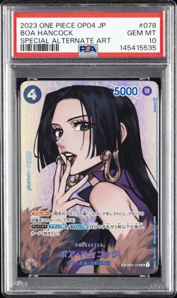 2023 ONE PIECE JPN OP04-KINGDOMS OF INTRIGUE #078 BOA HANCOCK PSA 10 - Image 1