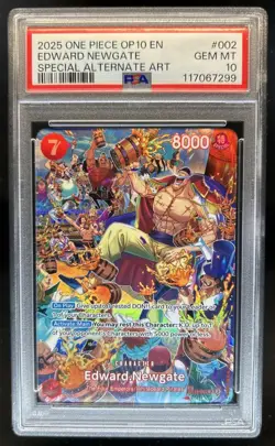 2025 One Piece Royal Blood OP10 Edward.Newgate Special Alt Art #ST15-002 PSA 10 - Image 1
