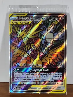 Moltres Zapdos Articuno GX SM210 Stained Glass Hidden Fates Promo Card Sealed - Image 1