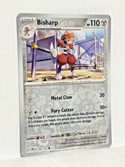 Bisharp 149/197 OBF Obsidian Flames Reverse Holo Pokemon Card NM - Image 2