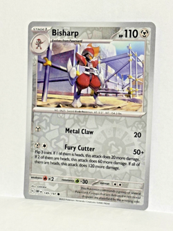 Bisharp 149/197 OBF Obsidian Flames Reverse Holo Pokemon Card NM - Image 3