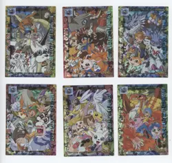 Digimon Adventure P1 P2 P3 P5 P7 P8 Prism Japanese Puzzle Card 1999 6 card Lot - Image 1