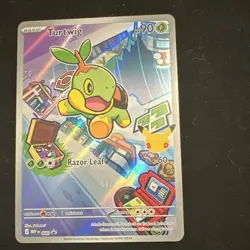 Pokemon Turtwig Basic Holo Razor Leaf 040 EN 90 HP Plant MEPI Stamped Card - Image 1
