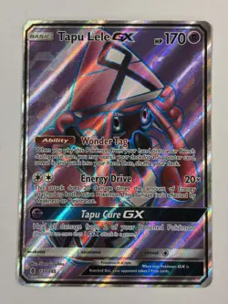 Pokemon TCG Tapu Lele GX Guardians Rising Holo Card Full Art Ultra Rare 137/145 - Image 1