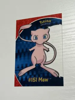 2000 Topps Pokemon TV #PC7 Mew Clear Card - Image 1