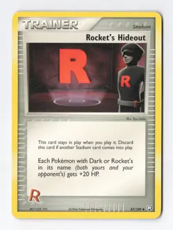 Rocket's Hideout 87/109 Regular Team Rocket Returns Vintage Pokemon TCG Card NM - Image 1
