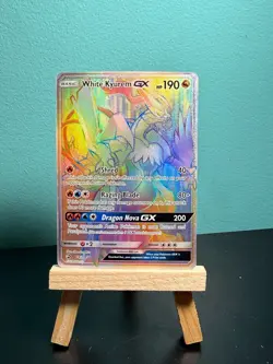 Pokemon TCG White Kyurem GX Dragon Majesty Holo Card 74/70 Secret - Image 1
