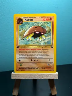 Pokemon TCG Kabuto Fossil Card 50/62 Regular Common 1st Edition LP - Image 1