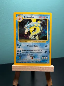 Pokemon Gyarados Holo Rare TCG Card Base Set 6/102 - Image 1