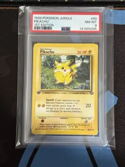1999 Jungle Pikachu 1st Edition PSA8. Black Star Promo. Card Lot - Image 2
