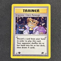 Imposter Oak's Revenge 76/82 Team Rocket 1st Edition Rare 2000 Pokemon Card Eng… - Image 1