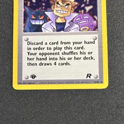 Imposter Oak's Revenge 76/82 Team Rocket 1st Edition Rare 2000 Pokemon Card Eng… - Image 3