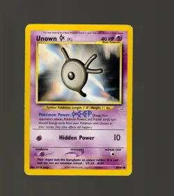 Unown [K] MP 58/64 Neo Revelation Set Pokemon TCG Card 2000 Vintage - Image 1