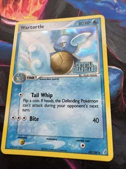 Wartortle Reverse Holo Stamped Pokemon Card - Crystal Guardians 43/100 LP - Image 4