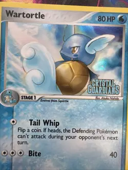 Wartortle Reverse Holo Stamped Pokemon Card - Crystal Guardians 43/100 LP - Image 5
