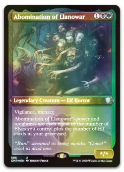 Abomination of Llanowar (Foil Etched) #585 (NM) Commander Legends CMR Magic MTG - Image 1