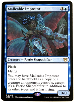 MTG Malleable Impostor Wilds of Eldraine Commander 0010 NM Rare - Image 1