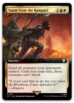 Taunt from the Rampart (Extended Art) #151 (NM) Lord of the Rings LTC Magic MTG - Image 1