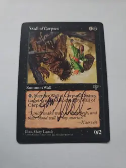 Wall Of Corpses SIGNED By Gary Leach Magic The Gathering - Image 1