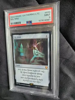 SOL RING - Human Commander MTG Lord of the Rings LTC #410 MINT PSA 9 - Image 3