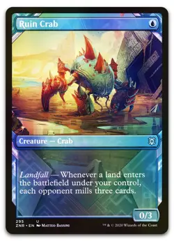 Ruin Crab (Showcase) #295 (Foil) (NM) Zendikar Rising ZNR Magic MTG - Image 1