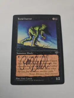 Fetid Horror SIGNED By Gary Leach Magic The Gathering - Image 1