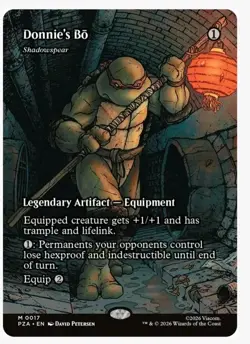 1x MTG Donnie's Bo - Shadowspear *Borderless* TMNT Mythic! NM Mint - Image 1