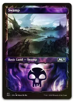 Swamp (Showcase) #311 (Foil) (NM) Core Set 2021 M21 Magic MTG - Image 1