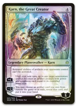 Karn, the Great Creator #1 (Foil) (NM) War of the Spark WAR Magic MTG - Image 1