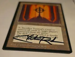 MTG Tormod's Crypt - Signed Christopher Rush - The Dark - Signature - Image 5