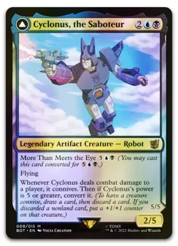 Cyclonus, the Saboteur #9 (Foil) (NM) Transformers BOT Magic MTG - Image 1
