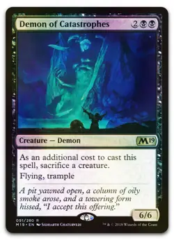 Demon of Catastrophes #91 (Foil) (NM) Core Set 2019 M19 Magic MTG - Image 1