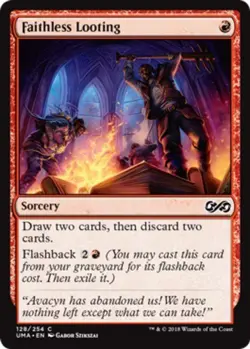 1x Faithless Looting - Foil NM-Mint, English Ultimate Masters MTG Magic - Image 1