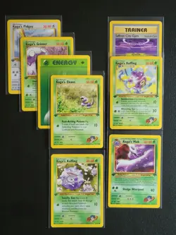 Pokemon 1st Edition Gym Challenge/Heroes Koga 8 Card Lot W/Muk 💥 LP - Image 1