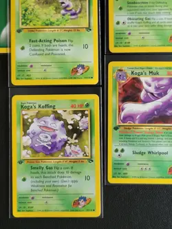 Pokemon 1st Edition Gym Challenge/Heroes Koga 8 Card Lot W/Muk 💥 LP - Image 2