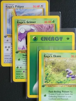Pokemon 1st Edition Gym Challenge/Heroes Koga 8 Card Lot W/Muk 💥 LP - Image 4