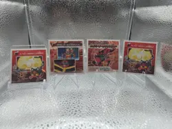 Lot of 4 Japanese Pokemon Sun & Moon Z-Move Sticker Cards Incineroar Hyper Dark - Image 1