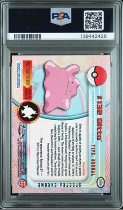 2000 TOPPS CHROME POKEMON T.V. SPECTRA #132 DITTO PSA 10 POP 23 MODERN GRADE WOW - Image 2