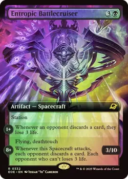 Foil Entropic Battlecruiser (Extended Art) [Edge of Eternities] MTG - Image 1