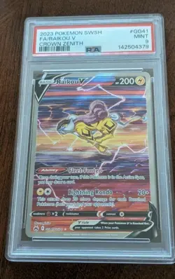 PSA 9 2023 POKEMON SWORD & SHIELD CROWN ZENITH #GG41 FULL ART/RAIKOU V - Image 1