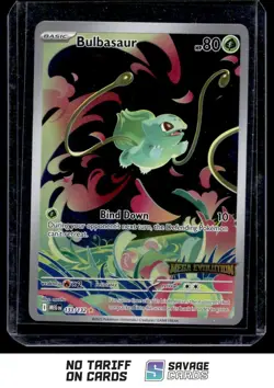 2025 Pokemon Mega Evolution Series Bulbasaur #133/132 Illustration Rare - Image 1
