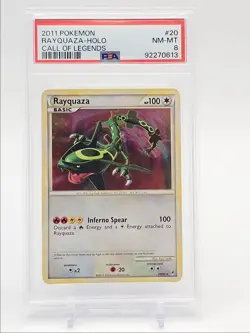 RAYQUAZA 2011 POKEMON CALL OF LEGENDS RARE HOLO 20/95 PSA 8 Q1036 - Image 1