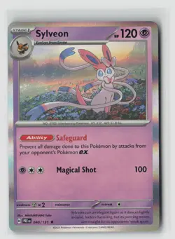 SYLVEON 040/131 PRISMATIC EVOLUTIONS HOLO RARE POKEMON TCG NM - Image 1