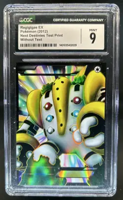 2012 Pokemon Regigigas EX Next Destinies Test Print Without Text CGC 9 Mint - Image 1